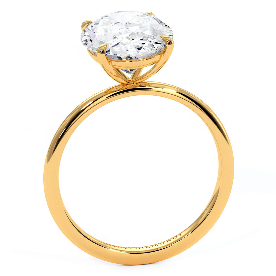 5 Carat Oval Cut Petite Wire Basket Solitaire