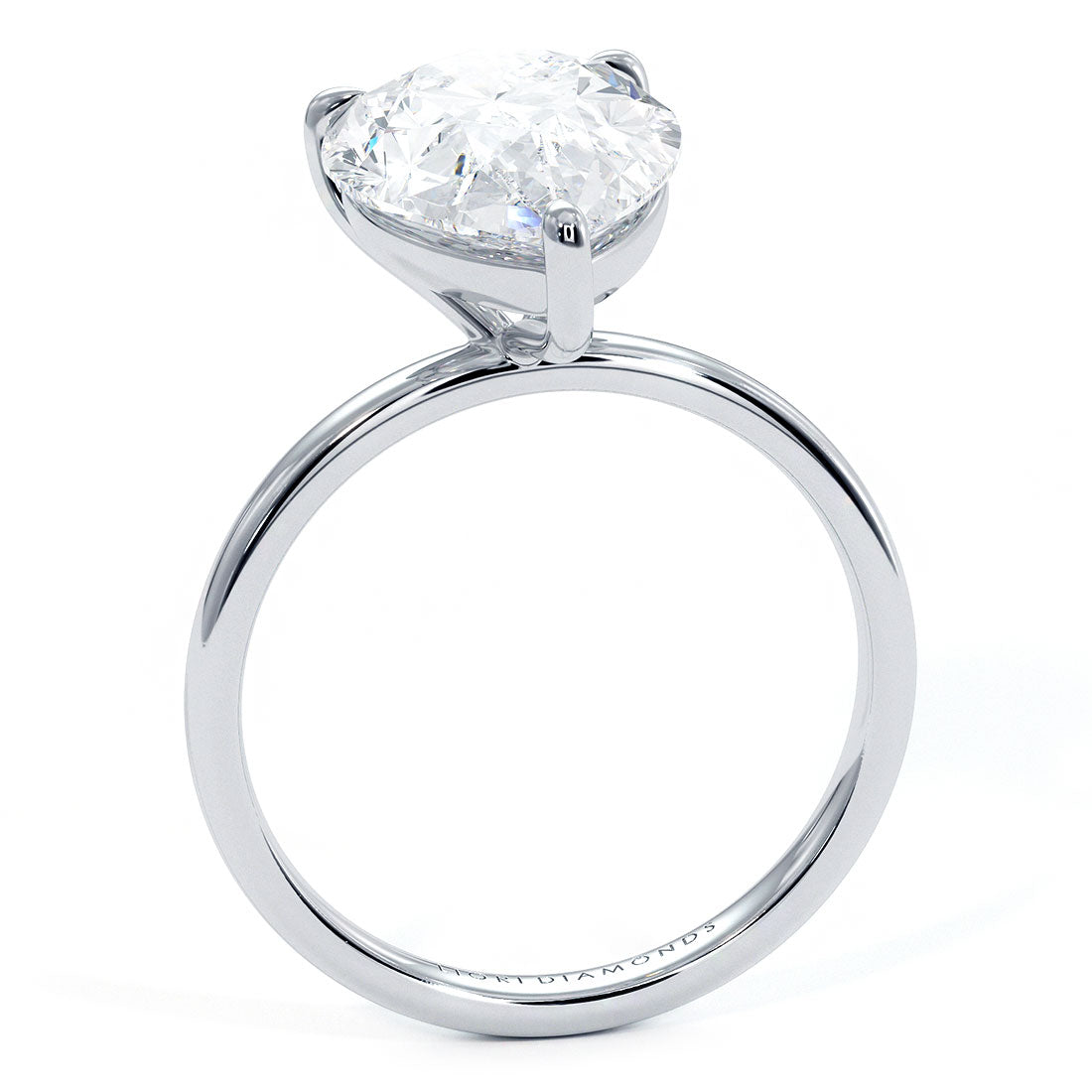 4 Carat Pear Shape Petite Wire Basket Solitaire