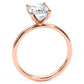 2.00 Carat GIA Certified Emerald Cut Petite Wire Solitaire Lab Grown Diamond Engagement Ring set in 14k Rose Gold