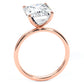 4.41 Carat GIA Certified Emerald Cut Petite Wire Solitaire Lab Grown Diamond Engagement Ring set in 14k Rose Gold