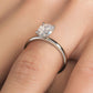 1.50ct GIA Certified Oval Cut Petite Wire Solitaire Lab Grown Diamond Engagement Ring set in Platinum