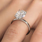 5.03 Carat GIA Certified Oval Cut Petite Wire Solitaire Lab Grown Diamond Engagement Ring set in Platinum