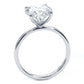 5.03 Carat GIA Certified Oval Cut Petite Wire Solitaire Lab Grown Diamond Engagement Ring set in Platinum