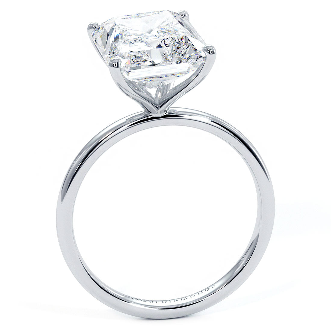 5 Carat Radiant Cut Petite Wire Basket Solitaire