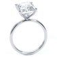 4.23 Carat GIA Certified Radiant Cut Petite Wire Solitaire Lab Grown Diamond Engagement Ring set in Platinum