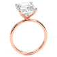 4.23 Carat GIA Certified Radiant Cut Petite Wire Solitaire Lab Grown Diamond Engagement Ring set in 14k Rose Gold