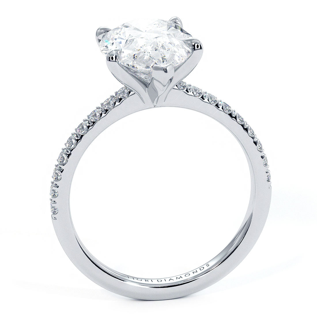 3 Carat Pear Shape Petite Micropavé