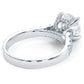 3.26ctw GIA Certified Round Brilliant Cathedral Heart Shape Gallery Lab Grown Diamond Engagement Ring 14k White Gold