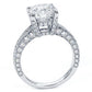 4.38ctw GIA Certified Round Brilliant Micropavé Split Shank Lab Grown Diamond Engagement Ring set in 14k White Gold