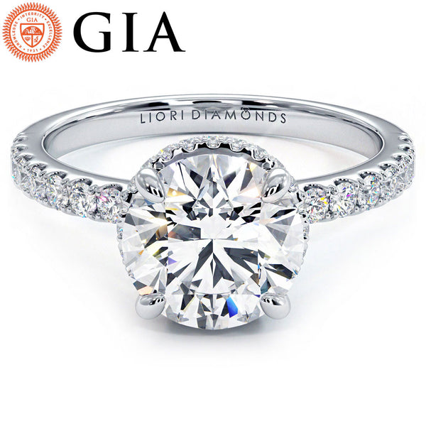 2 Carat Round Brilliant The Sex & The City Under Halo Micropavé