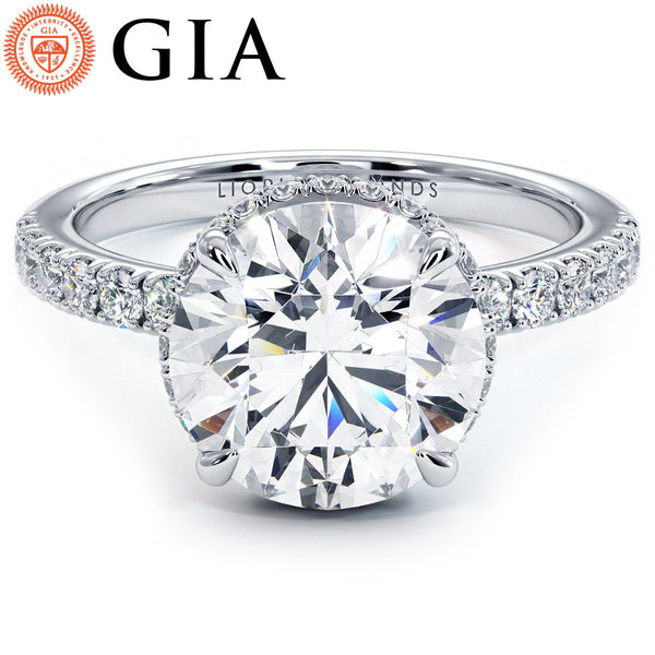3 Carat Round Brilliant The Sex & The City Under Halo Micropavé