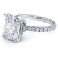 4.92ctw GIA Certified E-VVS2 Radiant Cut Petite Micro Prong Lab Grown Diamond Engagement Ring set in 14k White Gold