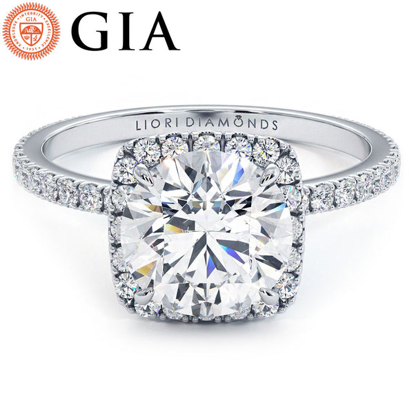 1.5 Carat Round Brilliant High Set Halo