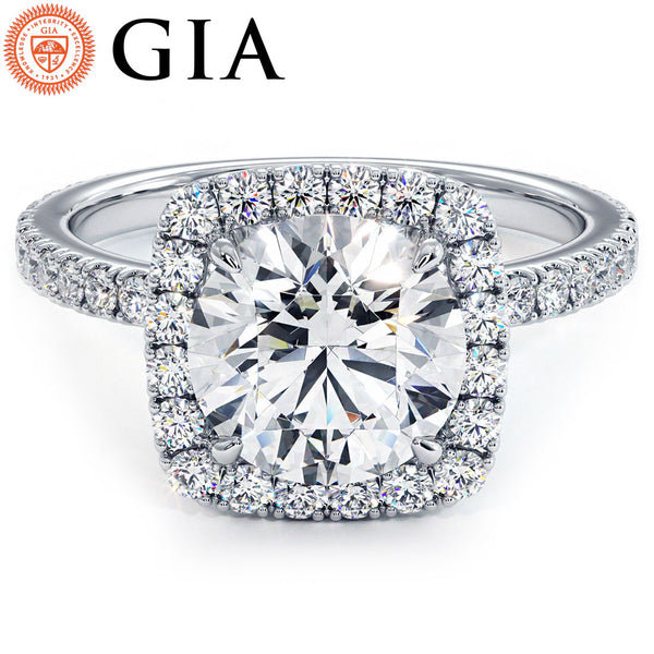 2 Carat Round Brilliant High Set Halo