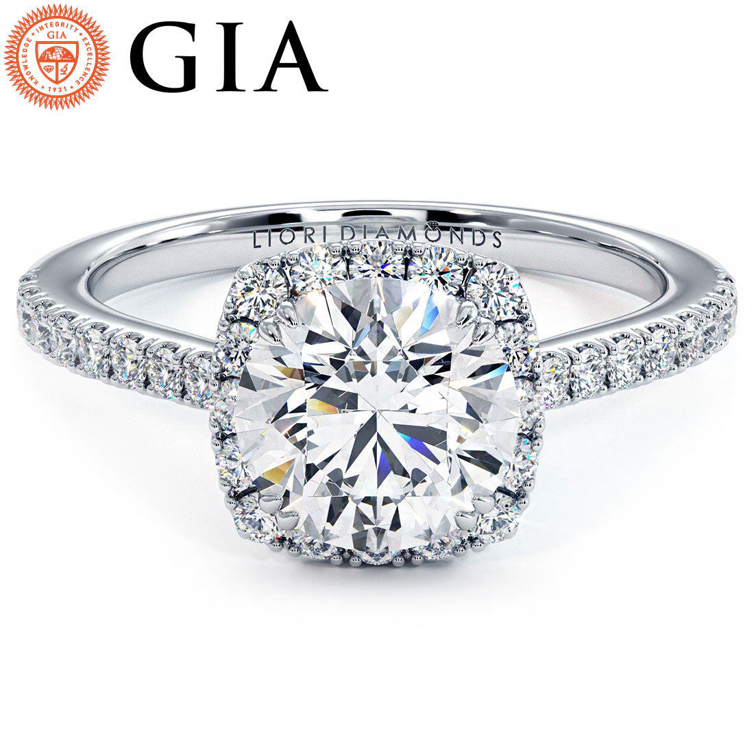 1.50ctw Round Brilliant Micropavé Halo