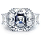 17 Carat Asscher Cut & Trapezoid Three Stone