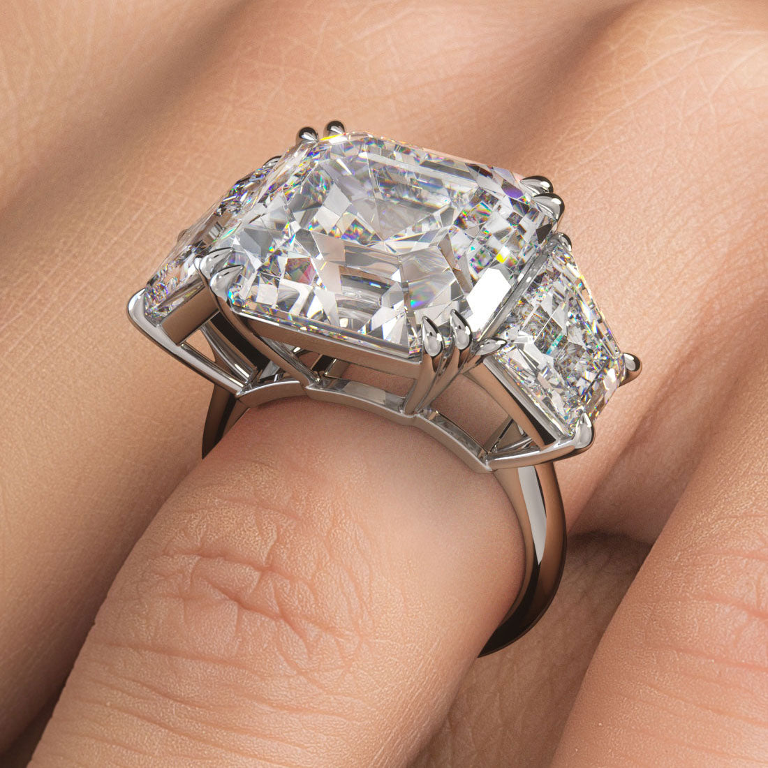 23.22ct Asscher Engagement Ring | Liori Diamonds TM