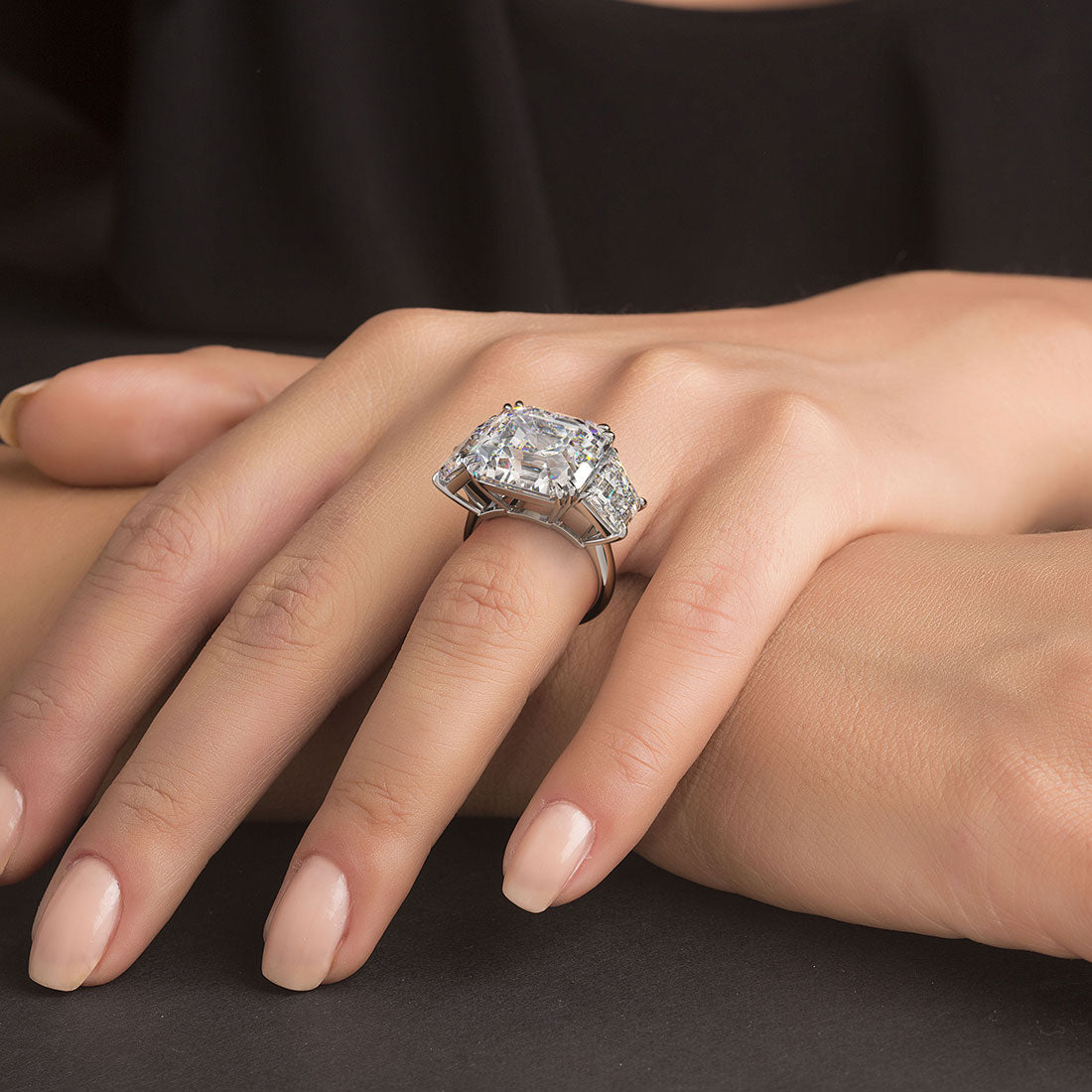 23.22ct Asscher Engagement Ring | Liori Diamonds TM