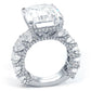 30.10ctw GIA Certified F-VVS2 Emerald Cut Micropavé Lucida Set Lab Grown Diamond Engagement Ring set in Platinum