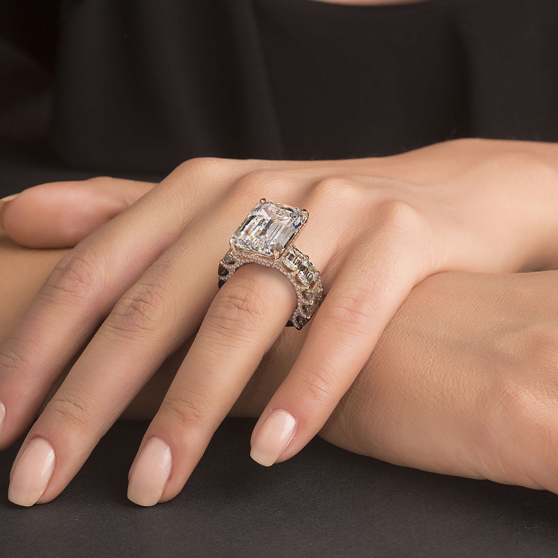 30.10ct Emerald Engagement Ring | Liori Diamonds TM