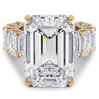 18 Carat Emerald Cut Micropavé Lucida Set Masterpiece