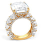 30.10ctw GIA Certified F-VVS2 Emerald Cut Micropavé Lucida Set Lab Grown Diamond Engagement Ring set in 14k Yellow Gold