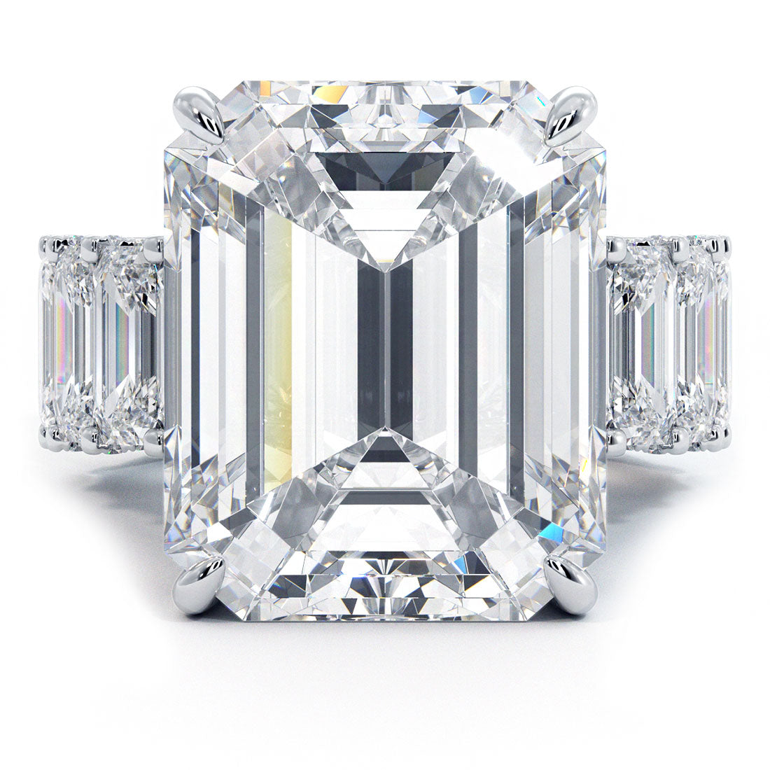 15 Carat Emerald Cut Micropavé Lucida Set Masterpiece