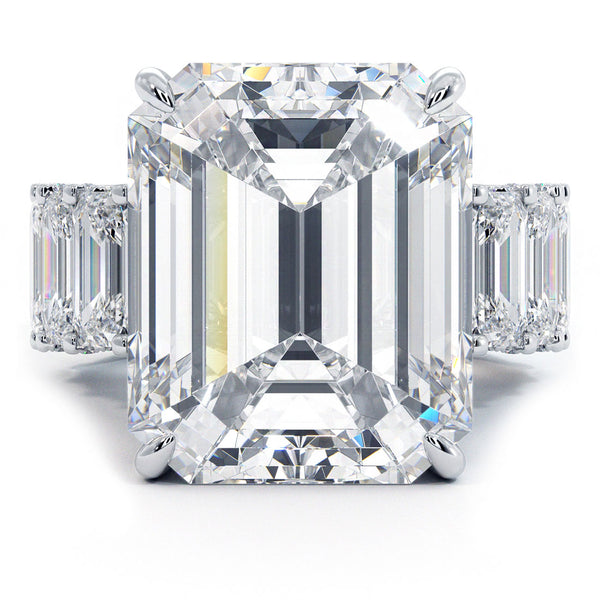 15 Carat Emerald Cut Micropavé Lucida Set Masterpiece