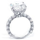 12.23ctw G-VS2 Oval Cut Lucida set Lab Grown Diamond Engagement Ring set in 14k White Gold