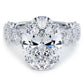 9.50ctw Oval Cut Lucida set Lab Grown Diamond Engagement Ring set in Platinum