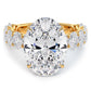 9.50ctw Oval Cut Lucida set Lab Grown Diamond Engagement Ring set in 14k Yellow Gold