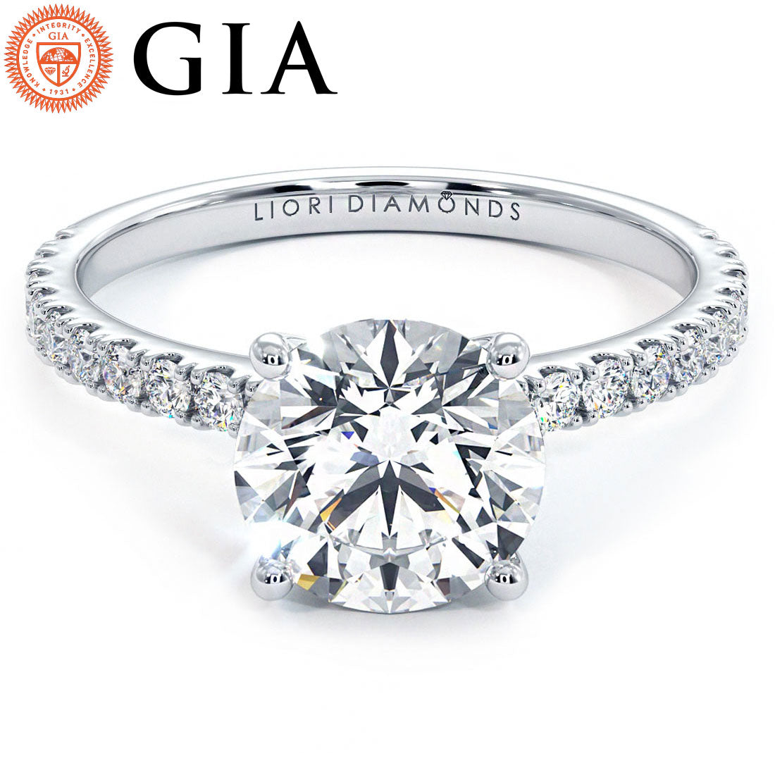 1.5 Carat Round Brilliant Petite Micro Prong Set