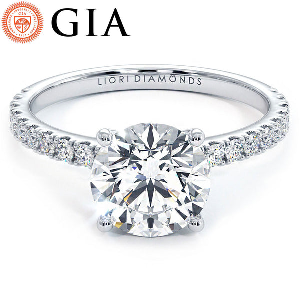 1.5 Carat Round Brilliant Petite Micro Prong Set