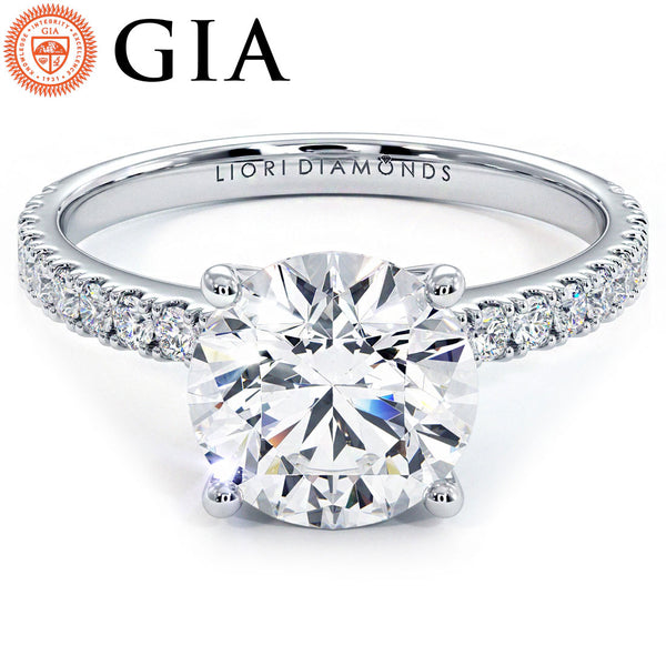 2 Carat Round Brilliant Petite Micro Prong Set