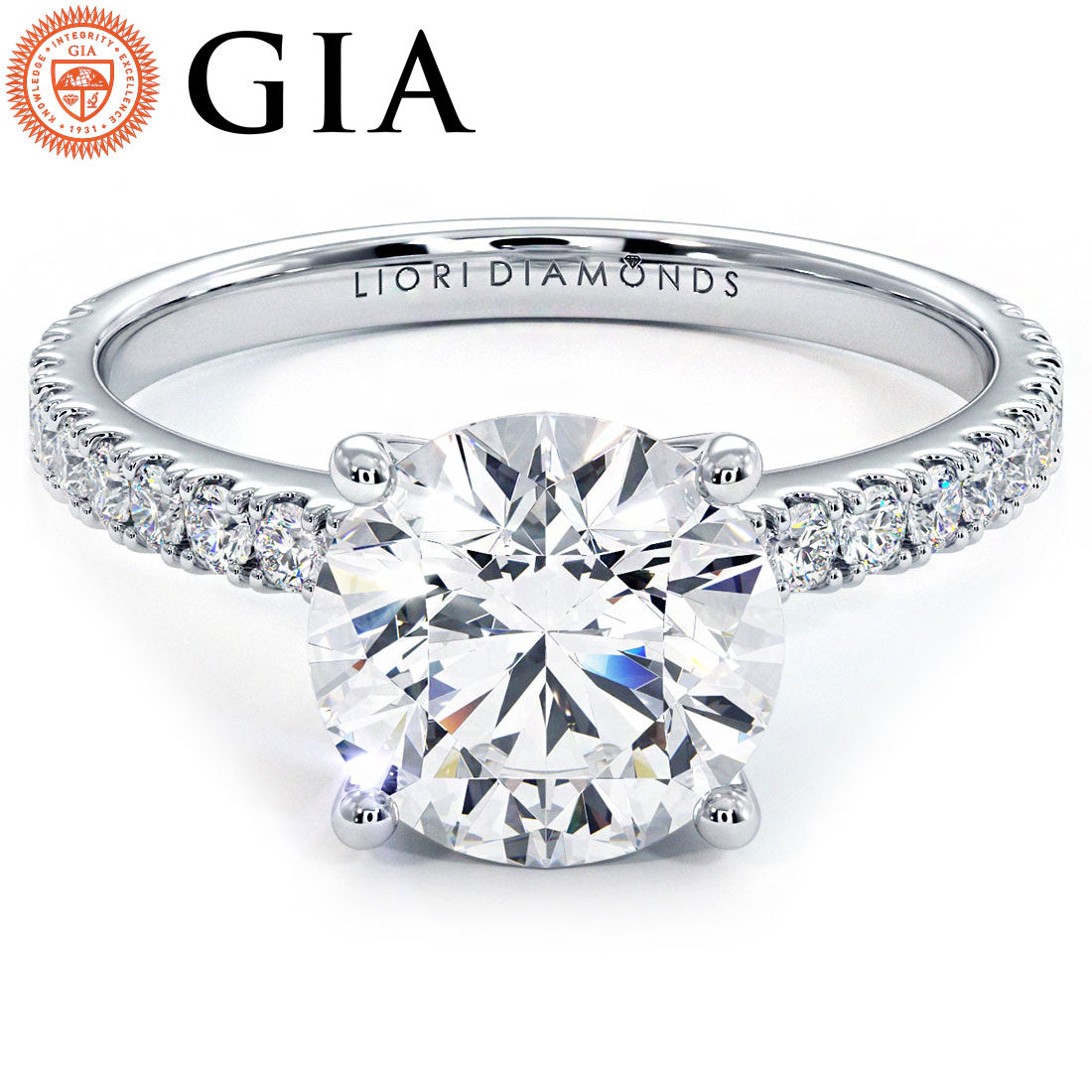 2 Carat Round Brilliant Petite Micro Prong Set