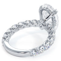 6.69ctw Pear Shape F-VS2 Under Halo Lucida Setting Lab Grown Diamond Engagement Ring set in 14k White Gold