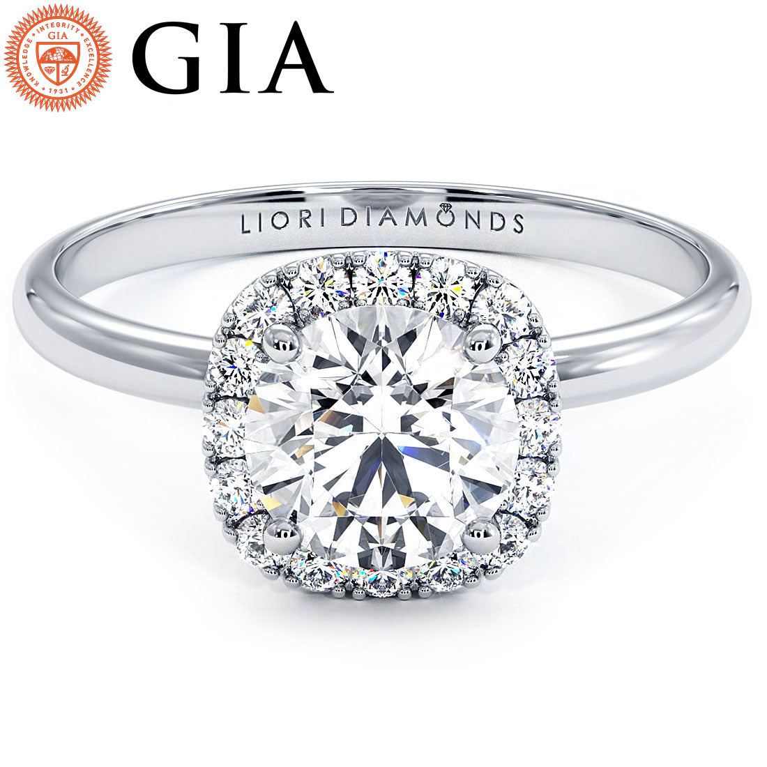 1 Carat Round Brilliant Petite Micropavé Halo