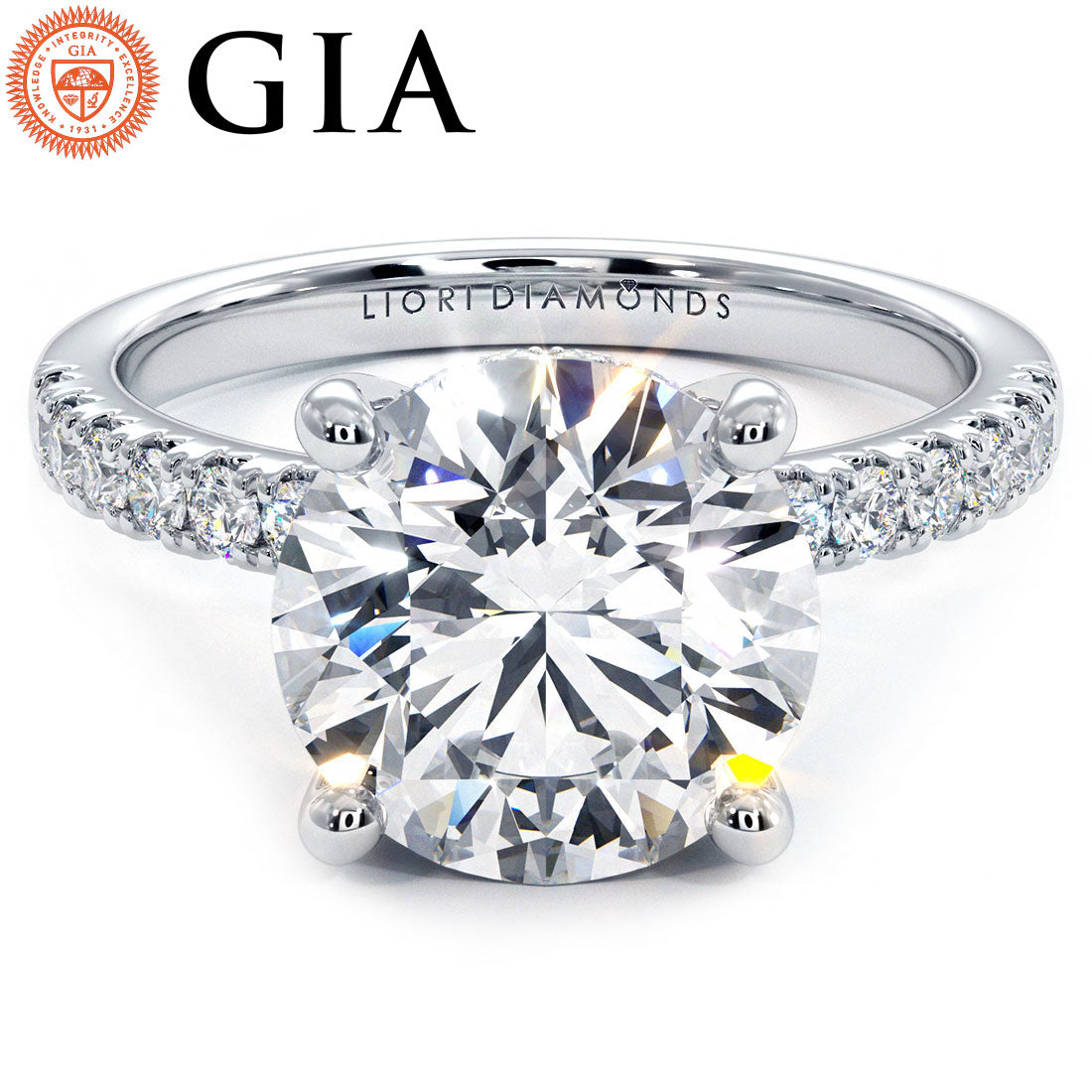 3.5 Carat Round Brilliant Petite French Cut