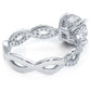 4.15ctw Round Brilliant F-VS1 Infinity Twist Micropavé Lab Grown Diamond Engagement Ring set in 14k White Gold