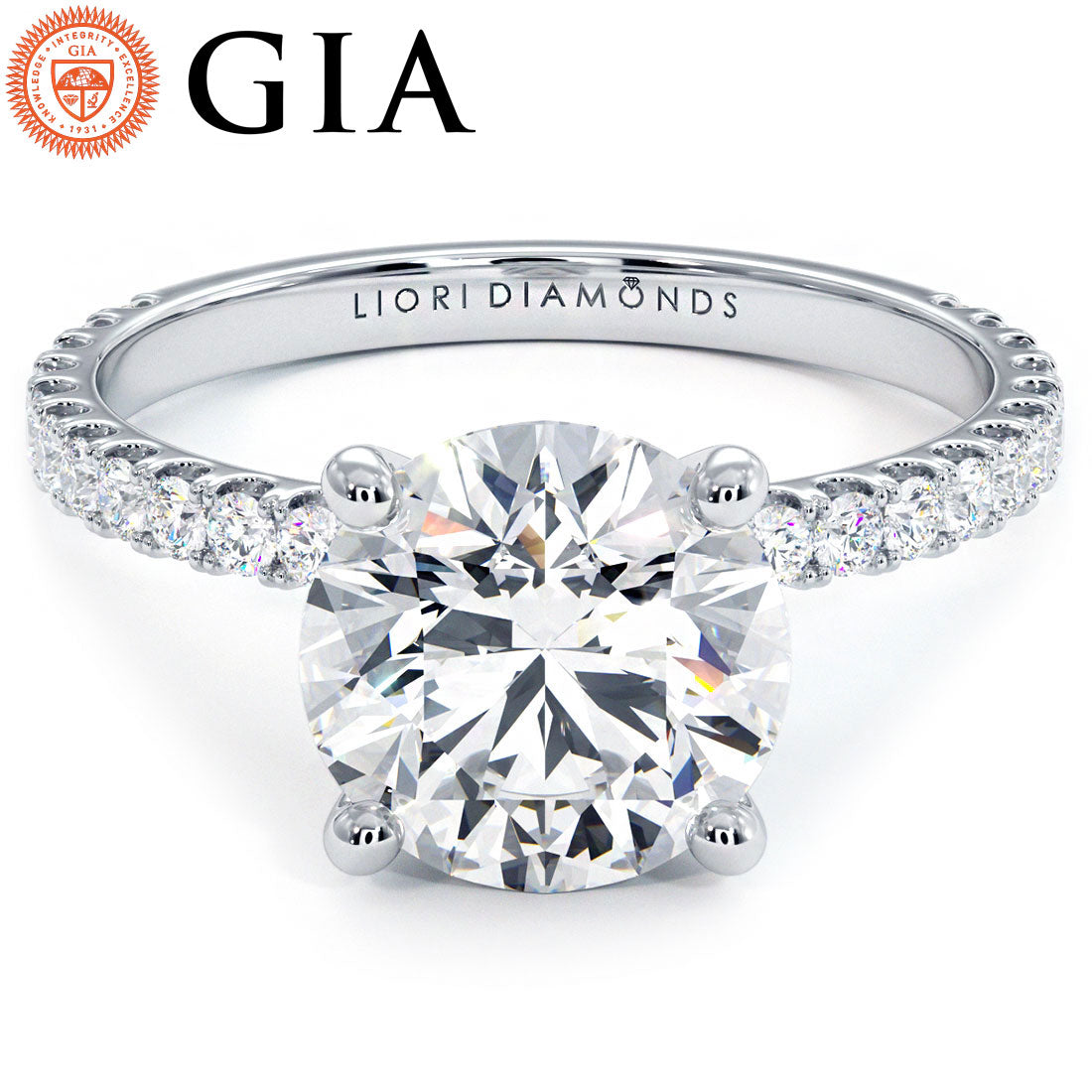 2 Carat Round Brilliant Petite Micropavé