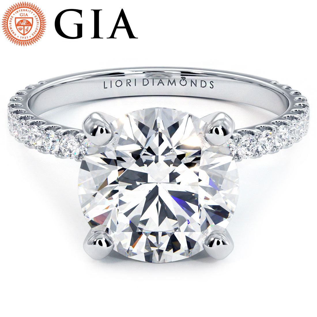 3.5 Carat Round Brilliant Petite Micropavé