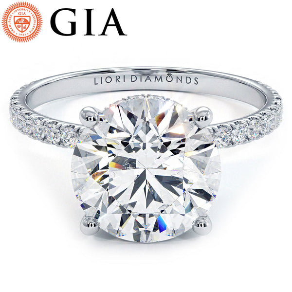 3.74ct Round Engagement Ring | Liori Diamonds TM