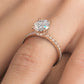 2.42ctw GIA Certified Oval Cut Under Halo Petite Micropavé Lab Grown Diamond Engagement Ring set in 18k Rose Gold