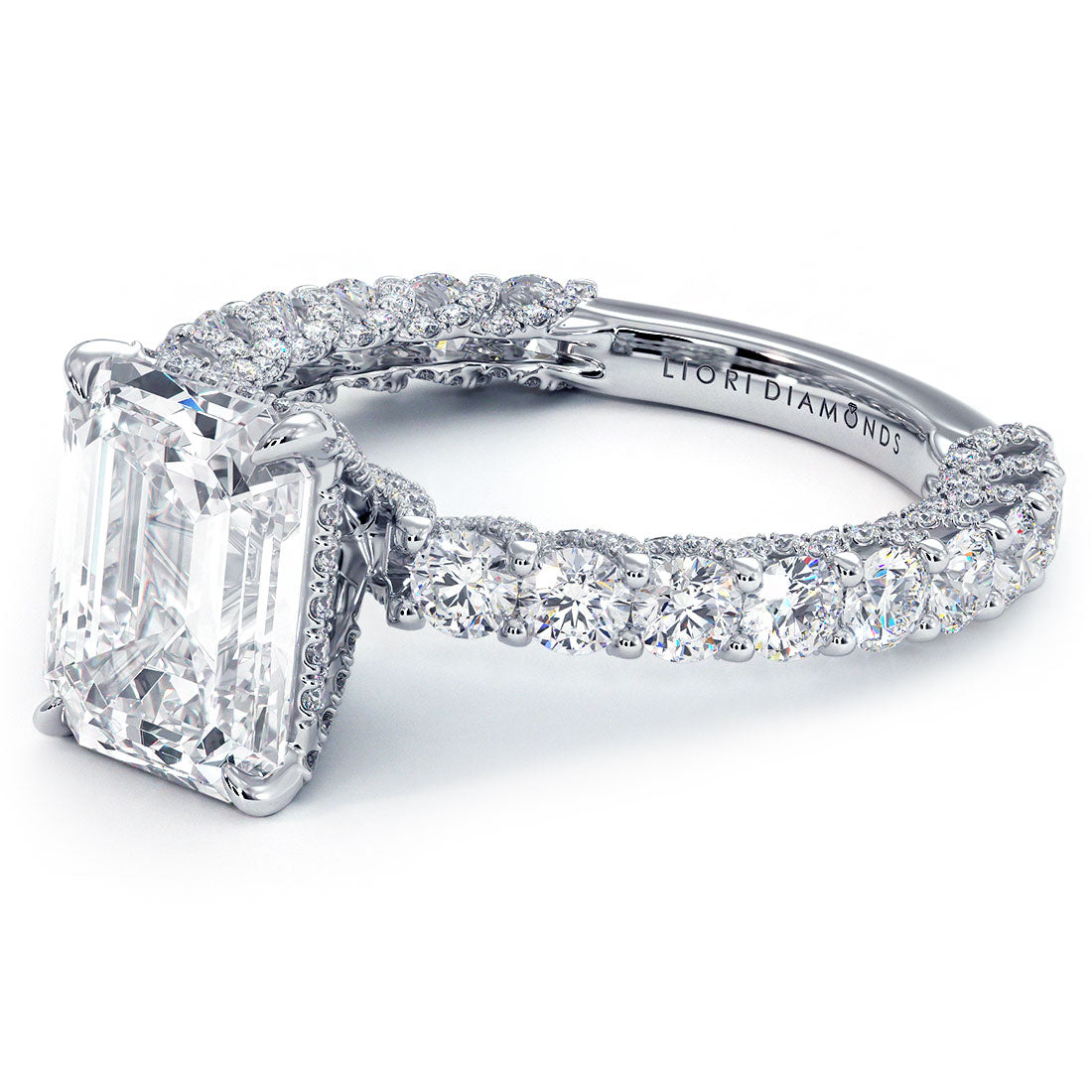 Lucida Setting Emerald Engagement Ring | Liori Diamonds TM