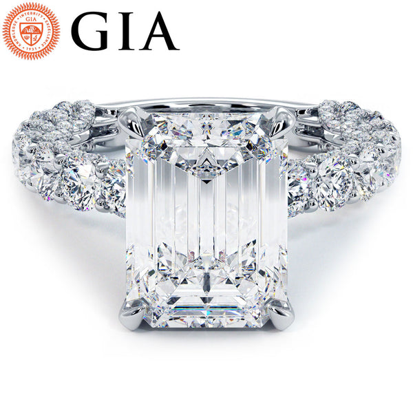 5 Carat Radiant Cut Micropavé Lucida Setting