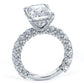 8.32ctw F-VVS2 Radiant Cut Micropavé Lucida Setting Lab Grown Diamond Engagement Ring set in 14k White Gold