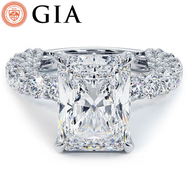 5 Carat Radiant Cut Micropavé Lucida Setting