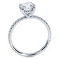 1.80ctw Round Brilliant Wire Basket Petite Micropavé Lab Grown Diamond Engagement Ring 14k White Gold