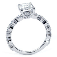 2 Carat Emerald Cut Alternating Round & Marquise