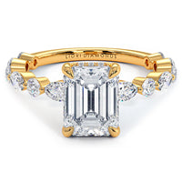 2 Carat Emerald Cut Alternating Round & Marquise